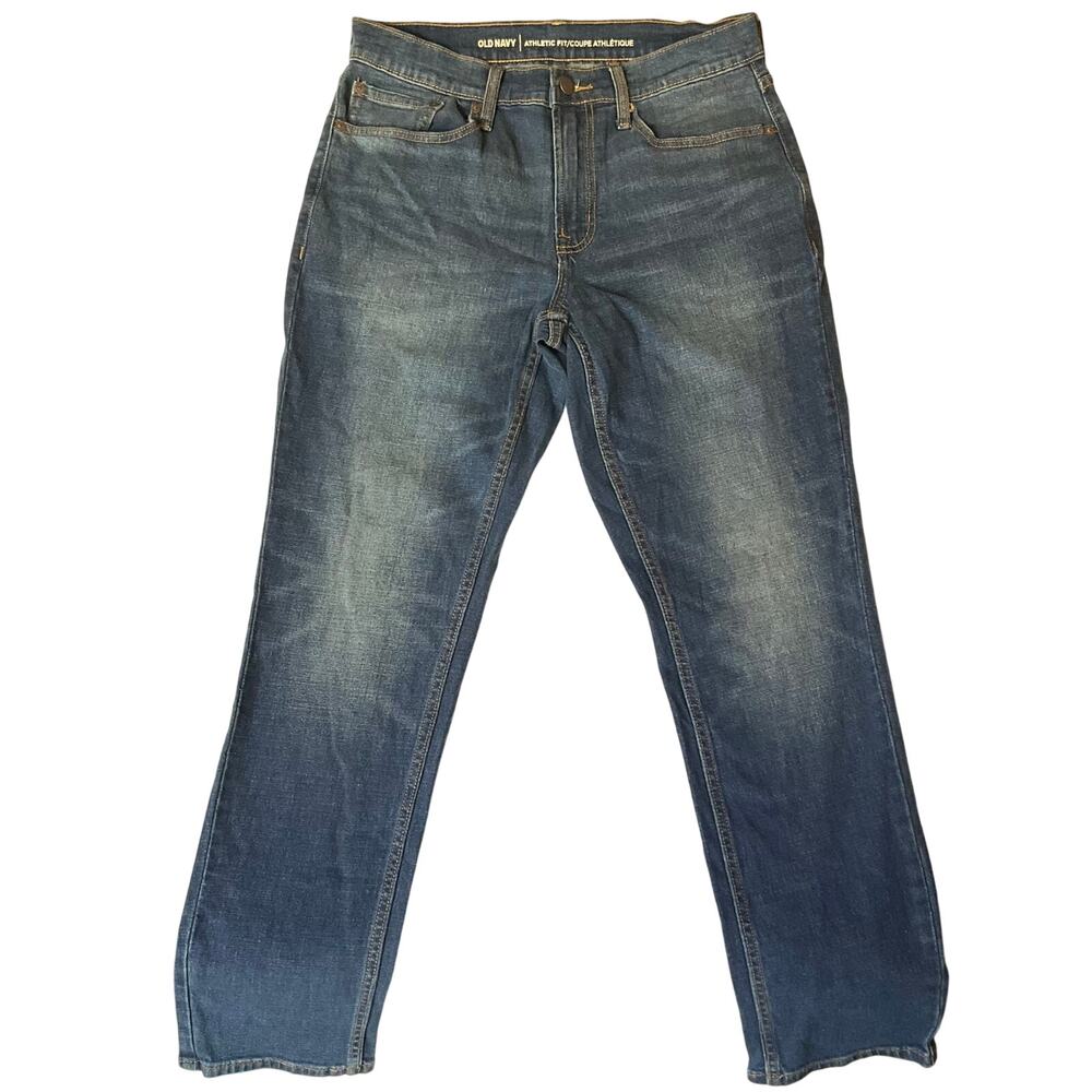 Old Navy Men Slim Jeans size 30x30 Blue Mid Rise Stretch Athletic Fit